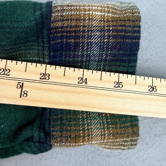 Pendleton Burnside Mens XXL Green Plaid Flannel Button Down Shirt 100% Cotton - Picture 7 of 11